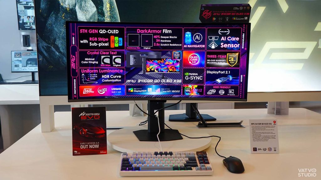 Đây là bộ đôi màn hình QD-OLED 360Hz tích hợp AI của MSI: Toàn thông số khủng, tính năng bạt ngàn cho game thủ