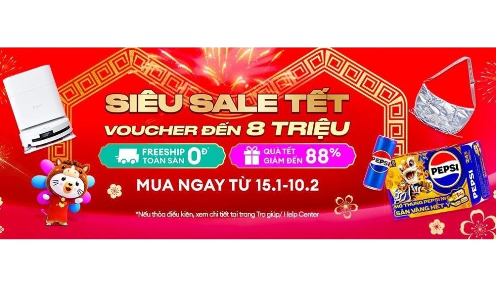 Lazada khởi động “Siêu Sale Tết”, giảm đến 88%, miễn phí vận chuyển toàn sàn - lada