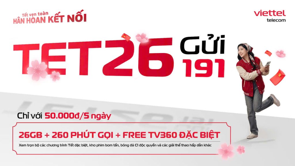 Đạt mốc phủ sóng 5G toàn quốc, Viettel tự tin tung gói cước TET26 chào Tết Nguyên đán缩略图 Banner Advertisement